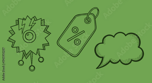 A green background with a black explosion icon and a partial view of a smartphone.