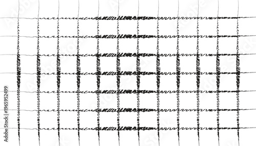 Minimalist Black Scribble Grid Pattern Vector Background 