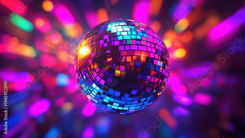 disco party lights background, glow