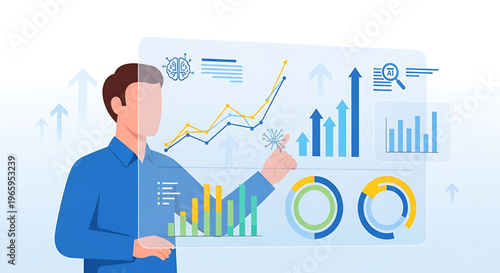 Business Growth Analytics Presenting Financial Charts and Graphs for Strategic Decision-Making