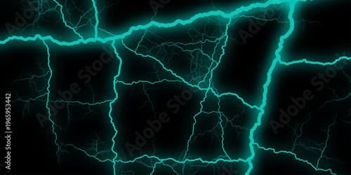 Blue Marble Texture Template Background. Vector blue and black cracked texture style overlay. Glowing wavy lines template Color lightning concept in the dark energy magic abstract background.