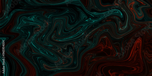 Abstract dark, fluid abstract background with swirling, marbled patterns in deep teal and black. blue marble pattern texture natural background. Paper with soft waves and white fabric liquid metallic 