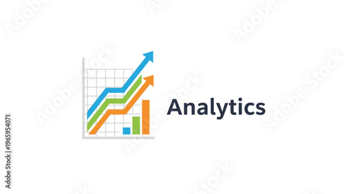 Business Analytics Growth Chart with Upward Trends.