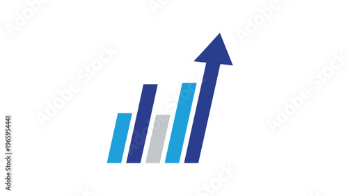 Upward Trending Bar Chart with Arrow Symbolizing Growth.