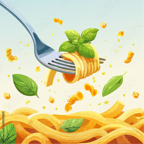 Schwebende Pasta
