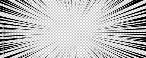 Black comic book transparent background