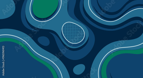 Abstract Organic Shapes Flowing Fluidly.