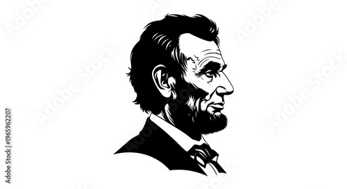 Portrait of Abraham Lincoln profile.