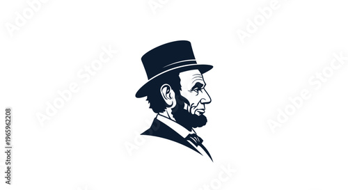 Black and white Abraham Lincoln portrait.