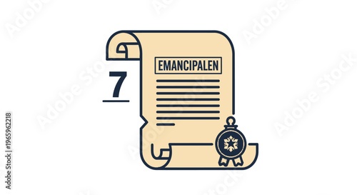 Emancipation document official legal paper.