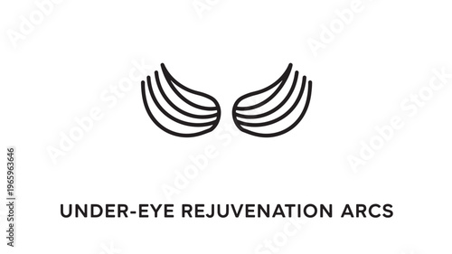 Under Eye Rejuvenation Arcs Icon Representing Patches For Dark Circles Wrinkle Reduction Puffy Eyes Skin Care Beauty Treatment And Anti Aging Therapy Perfect For Cosmetic Clinical Graphics