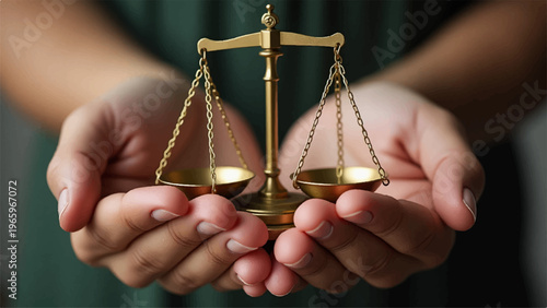 Justice, law, balance scale, golden, hand held, fair, equilibrium