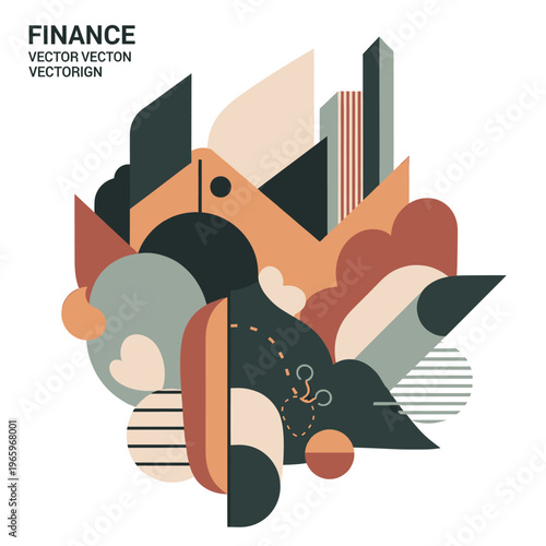 A minimalist illustration of geometric shapes on a white background, conveying simplicity and modernity.