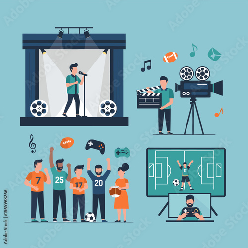 Two men in sports jerseys celebrating a victory with one raising his arm in triumph, conveying a sense of achievement and camaraderie.