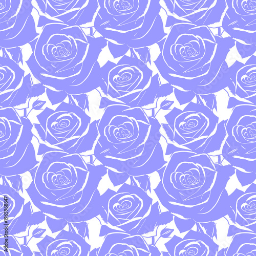 blue and white rose flowers seamless pattern, texture, design