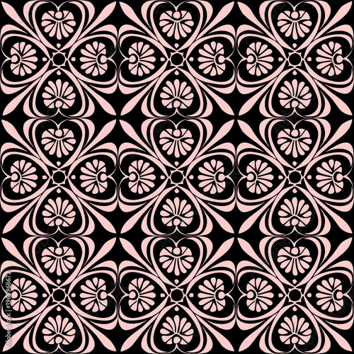simple seamless abstract pink and black pattern, texture