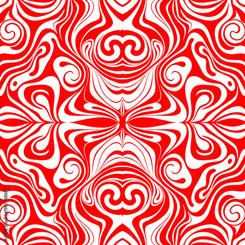 simple seamless abstract red and white pattern, texture