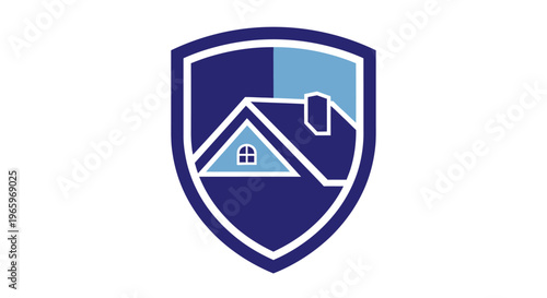 Shield with house logo design. Free Download Shield with house logo design. - GFXLoad