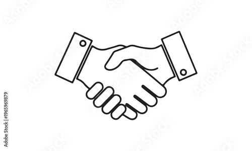 Handshake icon, business partnership and agreement concept