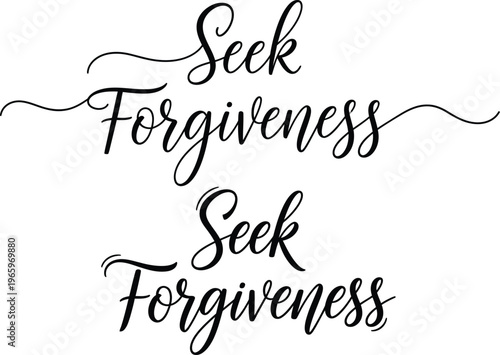 Seeking Forgiveness A Calligraphic Expression of Repentance and Inner Peace