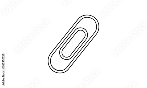 Paperclip icon, office supplies and document organization