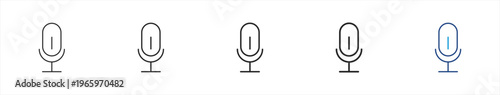 Voice input icon set illustration multiple style collection