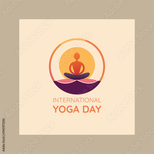 International yoga day celebration with a person meditating