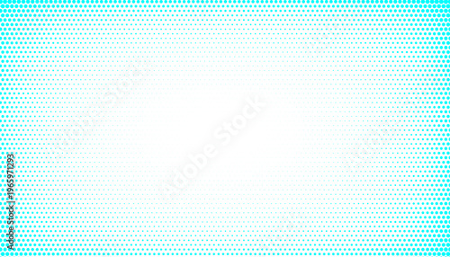Halftone presentation template | Abstract cyan color circle pattern background | Minimal style futuristic background