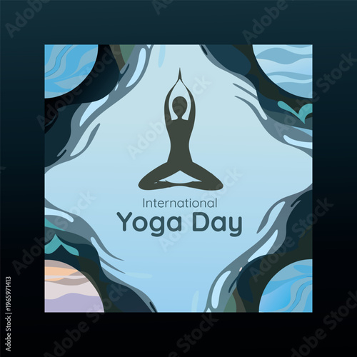International yoga day celebration with a person in a meditative pose