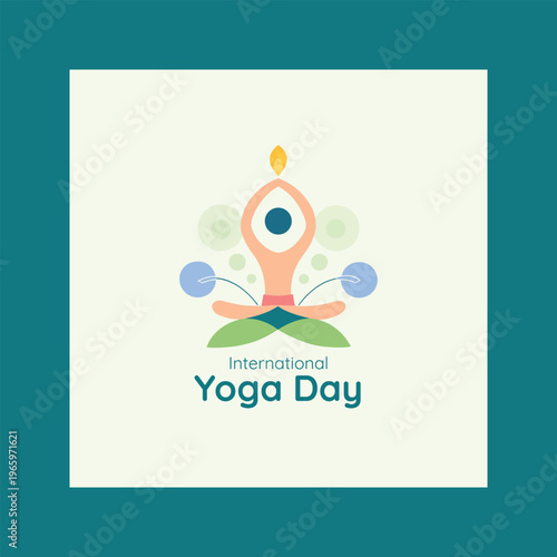 International yoga day celebration with a person meditating