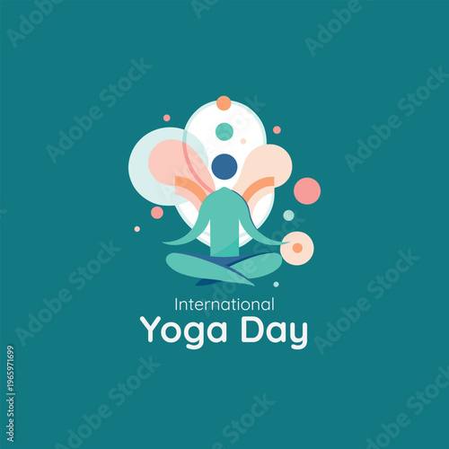 International yoga day with a person meditating
