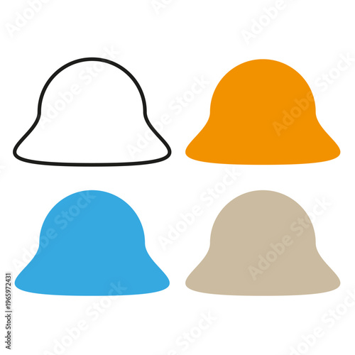 Bell silhouette set. Simple Vector shape. Colorful object variety. Modern icon design. Manual vector only. No autotrace used.
