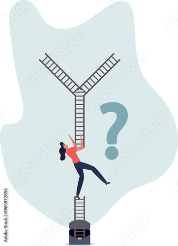 Decision making, choosing choices, options or way, which direction to be success or decide path to achieve target concept.person's life situation and his activities.