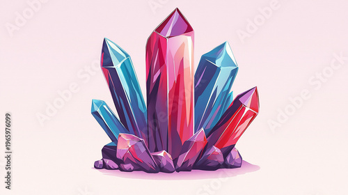 Colorful Crystal Cluster, Fantasy Design