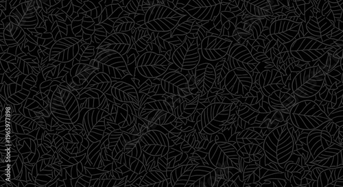 Abstract Dark Leaf Pattern Seamless Texture Background.