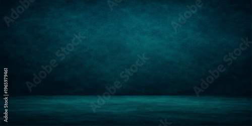 Abstract dark teal studio background. creating a stage for your projects, evoking moodiness and artistic flair.