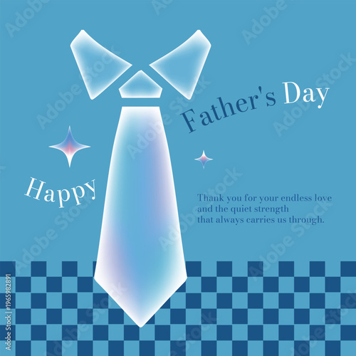 A Father's Day card featuring a sparkling tie in dreamy, vibrant colors.