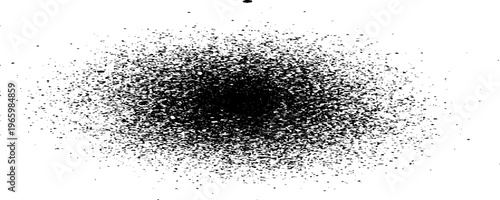 Minimalist abstract texture of scattered black specks and dust particles on a clean background.
