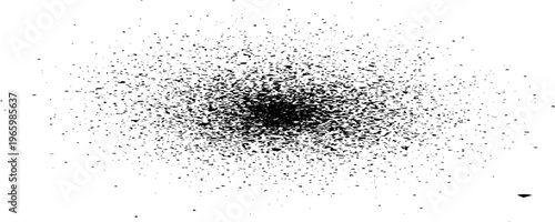 Minimalist abstract texture of scattered black specks and dust particles on a clean background.