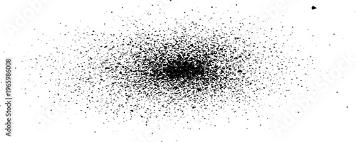 Minimalist abstract texture of scattered black specks and dust particles on a clean background.