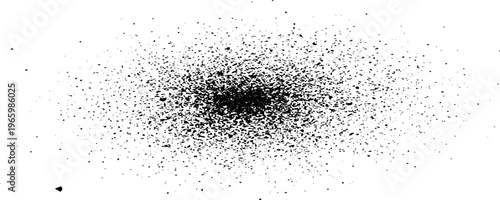 Minimalist abstract texture of scattered black specks and dust particles on a clean background.