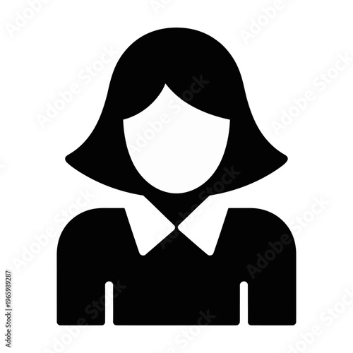 Vector of a person with short hair wearing a collared shirt