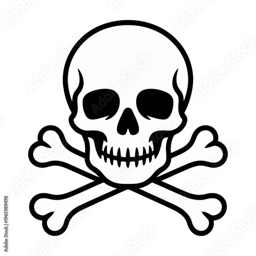 Vector of a skull with crossed bones