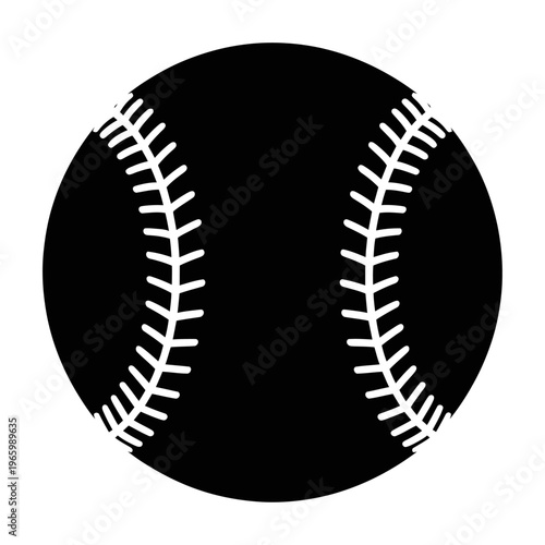 Vector of a baseball with prominent stitching