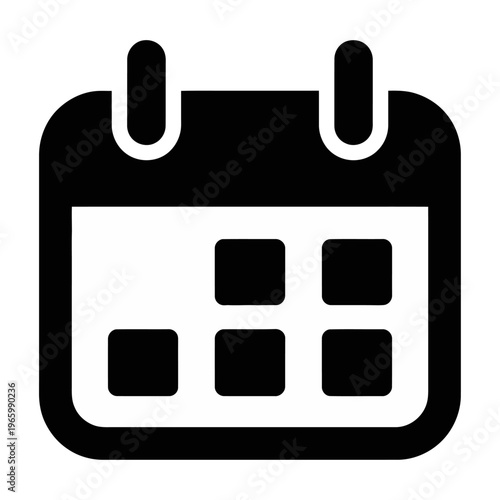 Vector icon of a calendar with marked days