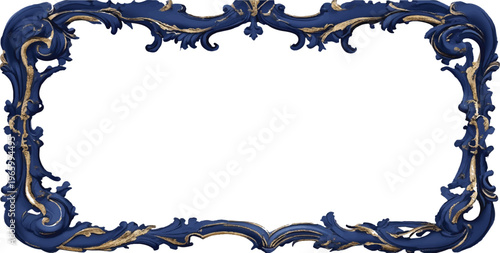 Vintage vector illustration of a floral ornate border featuring a frame within a bird-themed frame decorated with nature scrolls and leaf patterns