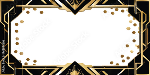 A vintage blank gold frame with a decorative golden ornament pattern design stands as an empty poster border on a beach wall with a brown texture