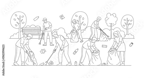 People cleaning, street sweepers, waste management, sanitation workers, urban maintenance