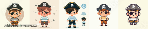 vector boy in pirate costume