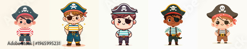 vector boy in pirate costume